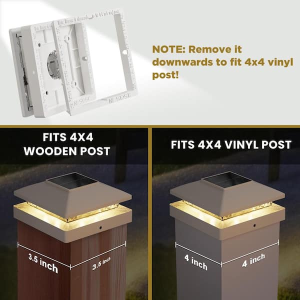 Freedom 4-in W x 4-in L White Vinyl Fence Post Cap- Fits Common Post Measurement: 4-in x 4-in