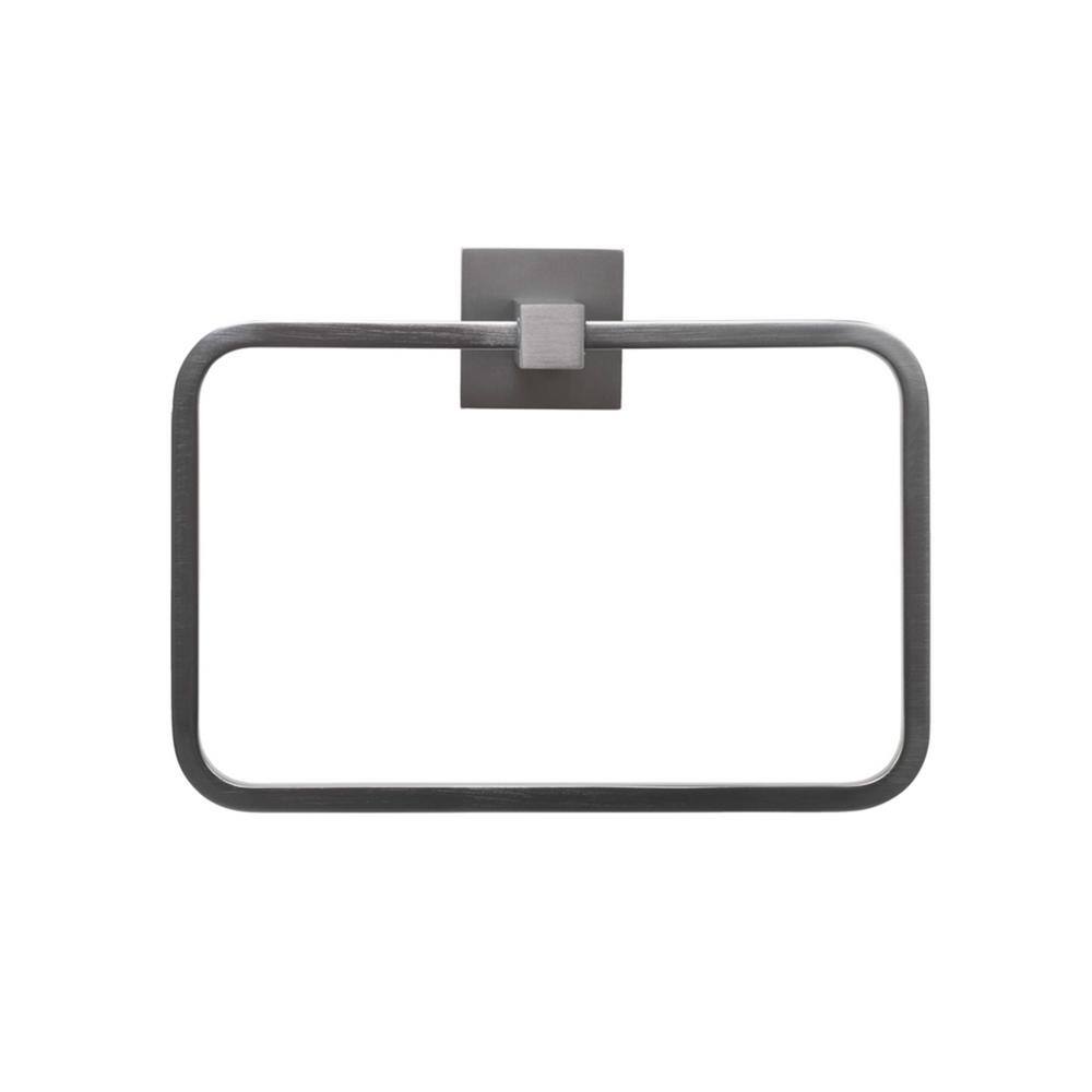 Gun Metal Gray 4-Piece Bathroom Hardware Set with Towel Bar
