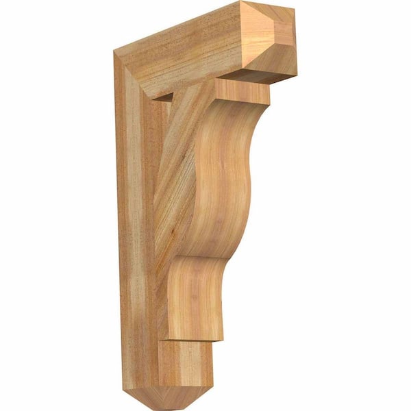 Ekena Millwork 6 in. x 34 in. x 22 in. Western Red Cedar Funston Craftsman Rough Sawn Bracket
