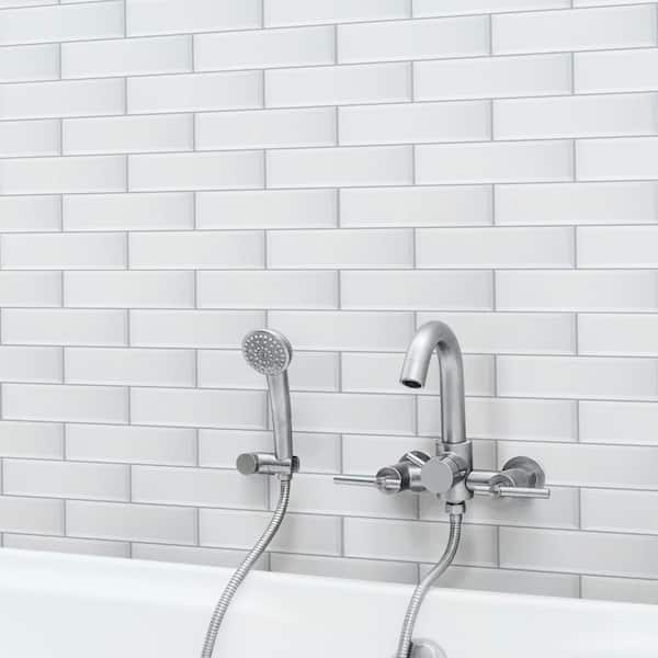 Merola Tile Santorini Blanco 4 in. x 7-7/8 in. Ceramic Subway Wall Tile (12 sq. ft. / case) Merola Tile Santorini Blanco 4 in. x 7-7/8 in. Ceramic Subway Wall Tile (12 sq. ft. / case)