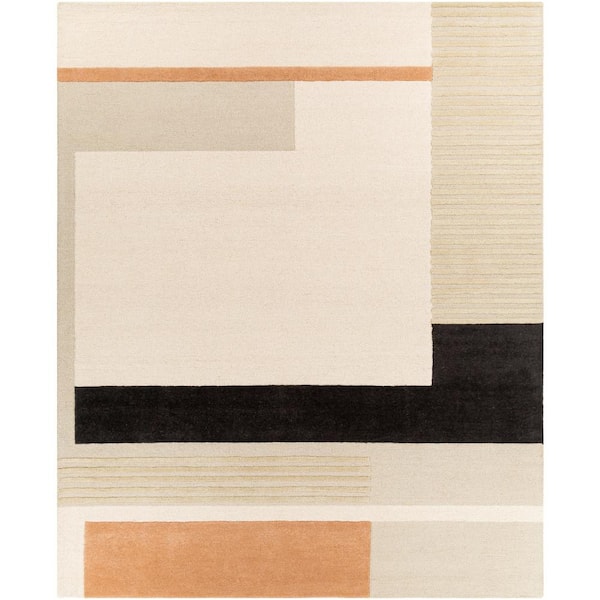 Livabliss Ekene Khaki Geometric 8 ft. x 10 ft. Indoor Area Rug