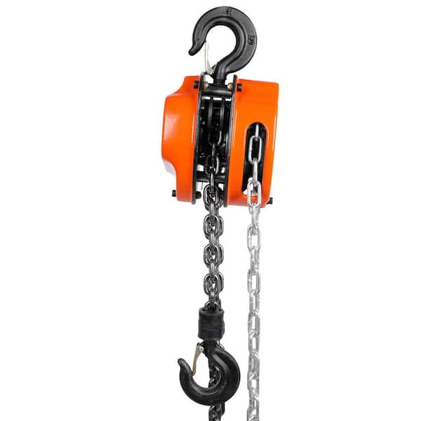 SKYSHALO Manual Chain Hoist 1-Ton Hand Chain Hoist 2200 lbs. Capacity 20 ft. Long Chain with Double-Pawl Brake for Garage Factory