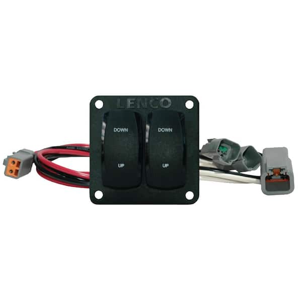 LENCO Double Rocker Switch Panel for Dual-Actuator Trim Tabs