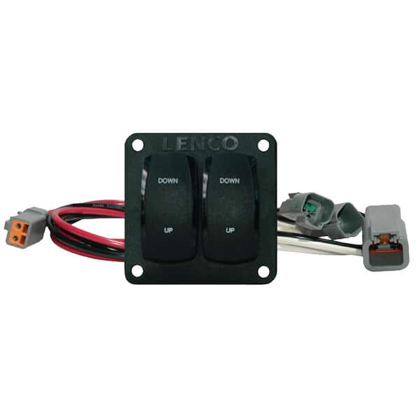LENCO Double Rocker Switch Panel for Single Actuator Trim Tabs
