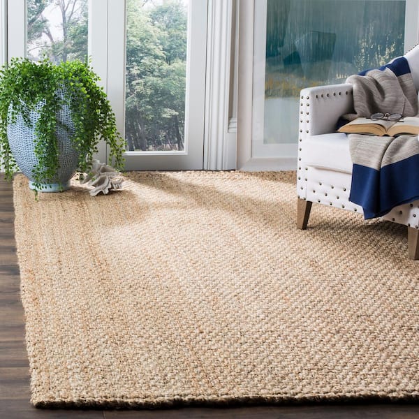 Natural Fiber Beige 6 ft. x 6 ft. Square Indoor Area Rug