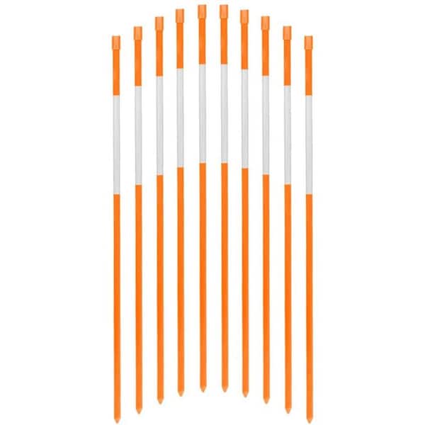 FiberMarker 48 in. Orange Reflective Driveway Markers 5/16 in. Dia Driveway Poles (50-Pack)