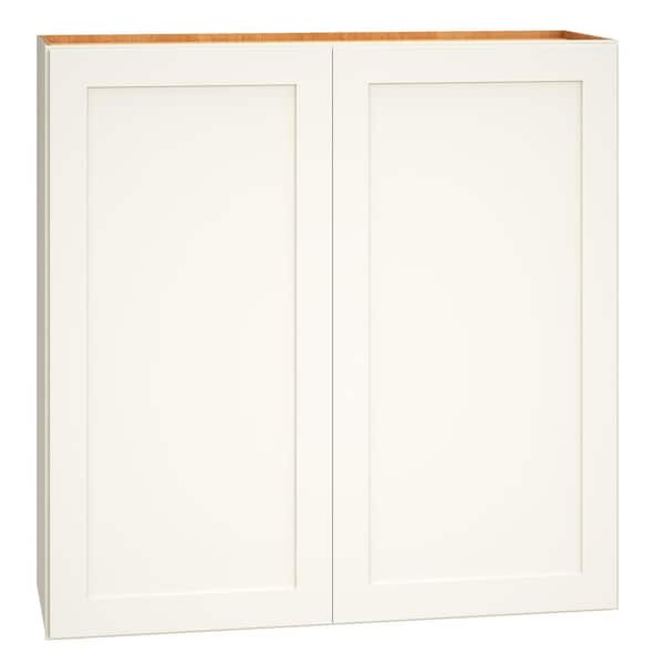 QuickShip Cottage 36 in. W x 12 in. D x 36 in. H Assembled Plywood Shaker Wall Kitchen Cabinet in White
