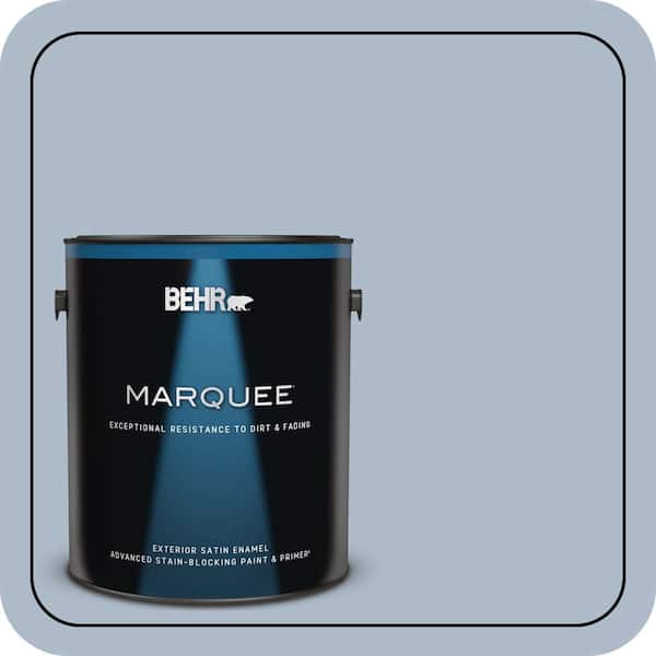 BEHR MARQUEE 1 gal. #PPU15-16 Simply Blue Satin Enamel Exterior Paint & Primer