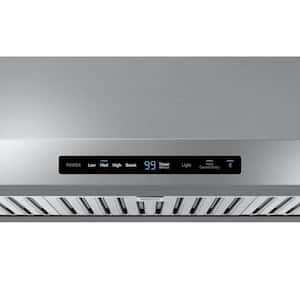 36 in. 390 CFM (600 CFM Optional) Convertible Under the Cabinet Range Hood in Stainless Steel