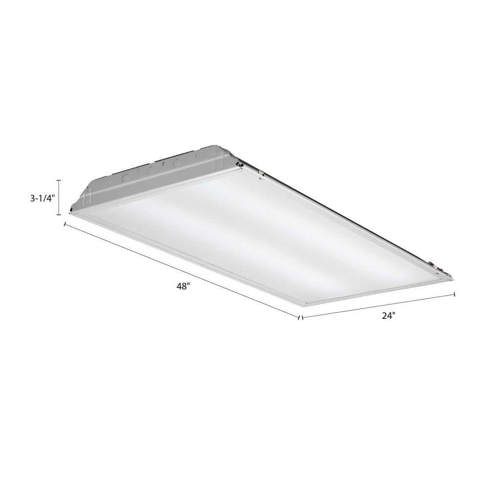White 48-Inch LED Fluorescent Indoor/Outdoor Troffer Light