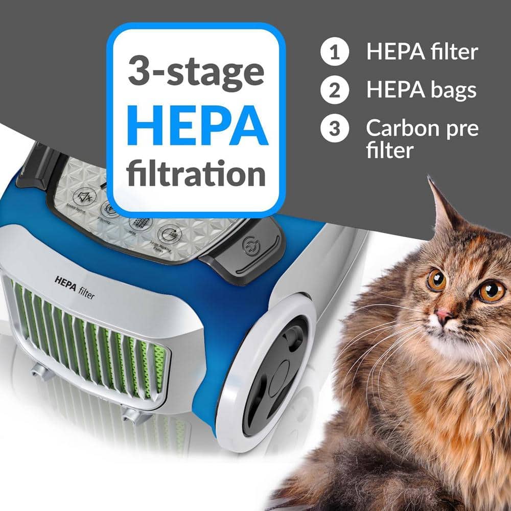 Prolux Tritan Blue Canister Vacuum with HEPA Filter