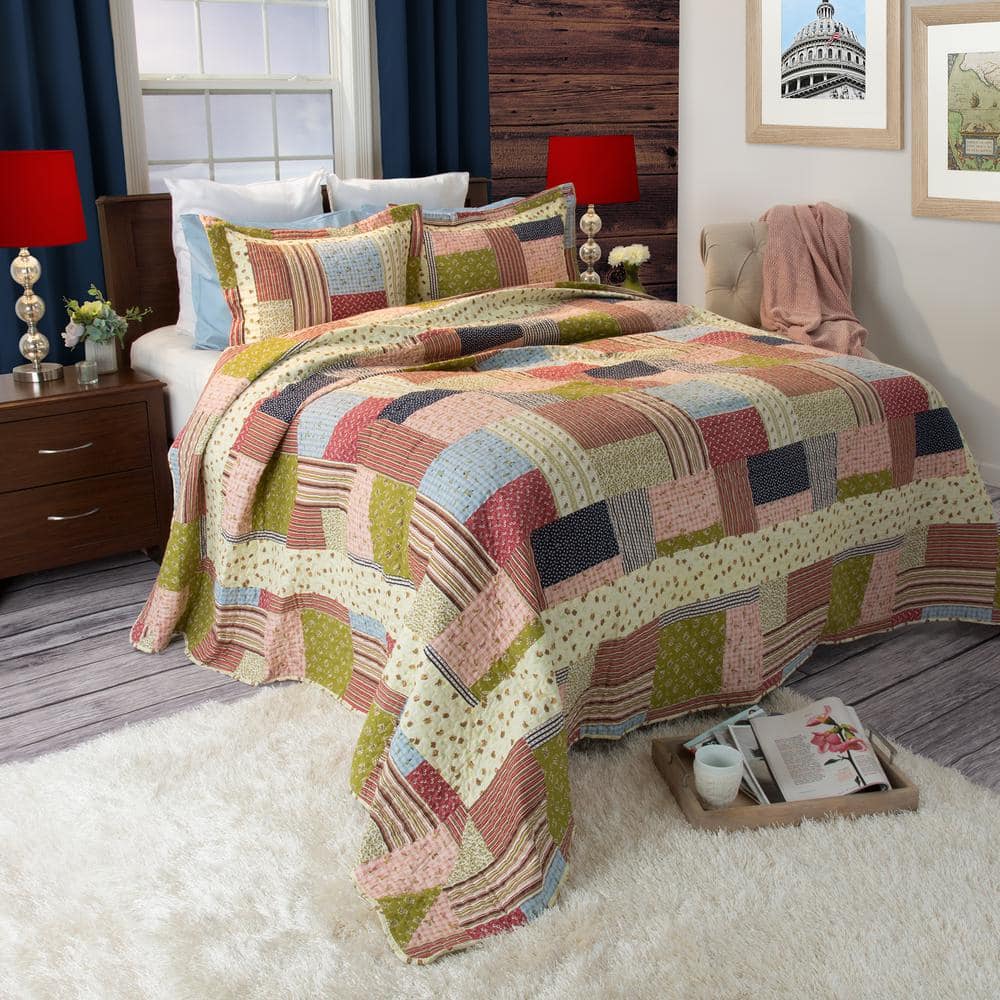 UPC 886511248533 product image for Savannah Multicolored Striped and Plaid King Quilt | upcitemdb.com