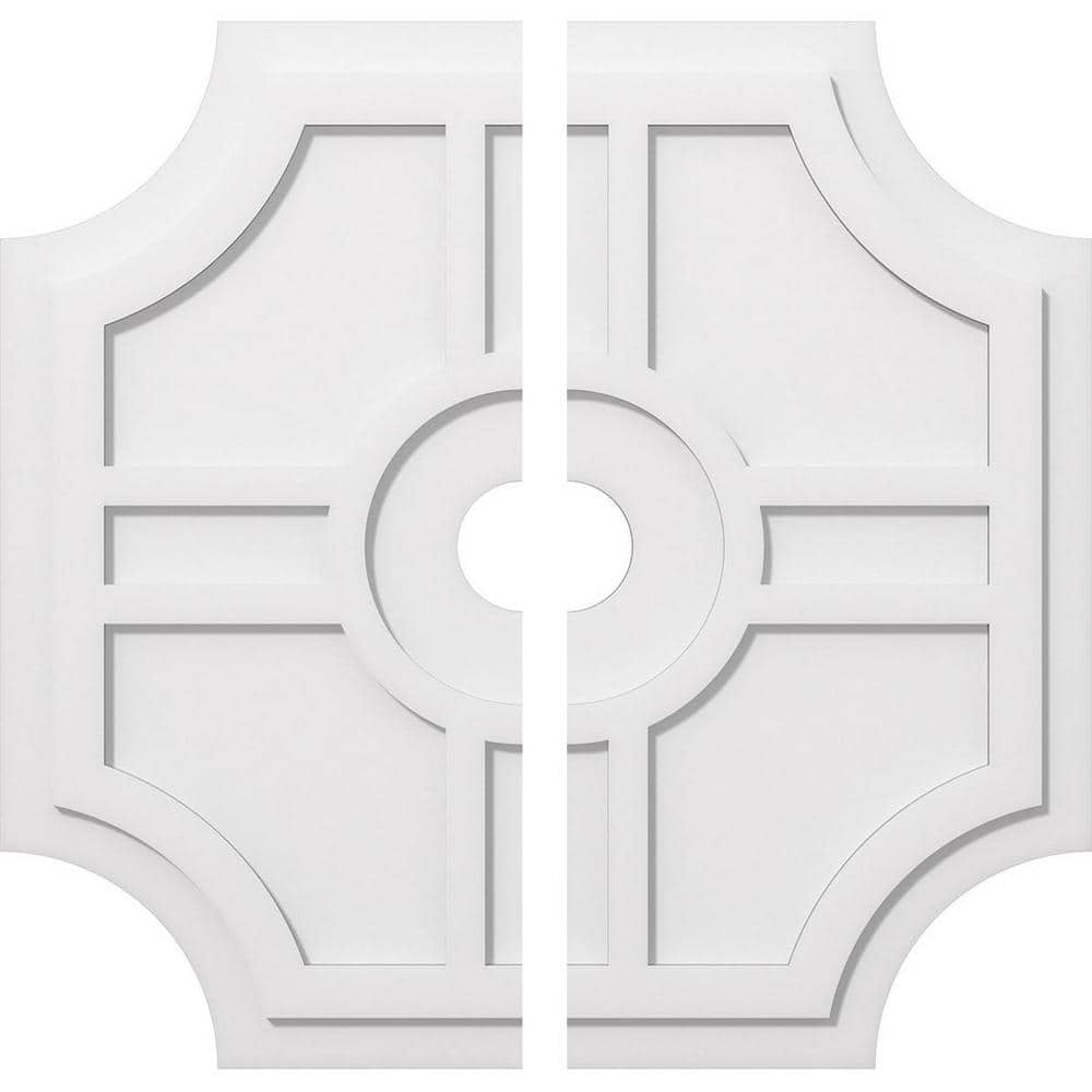 1 in. P X 10-1/2 in. C X 32 in. OD X 4 in. ID Haus Architectural Grade PVC Contemporary Ceiling Medallion, Two Piece price history on PriceWatchPro