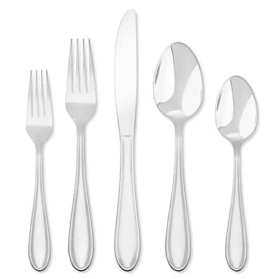 Skandia Vale Hammered 20 Piece 18/0 Stainless Steel Flatware Set (Service  for 4) Forged SFF18N20SB - The Home Depot