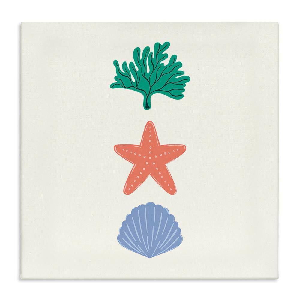 Coral and Sea Life Minimal by Sazerelli Designs Unframed Animal Graphic Art Print 24 in. x 4 in. price history on PriceWatchPro