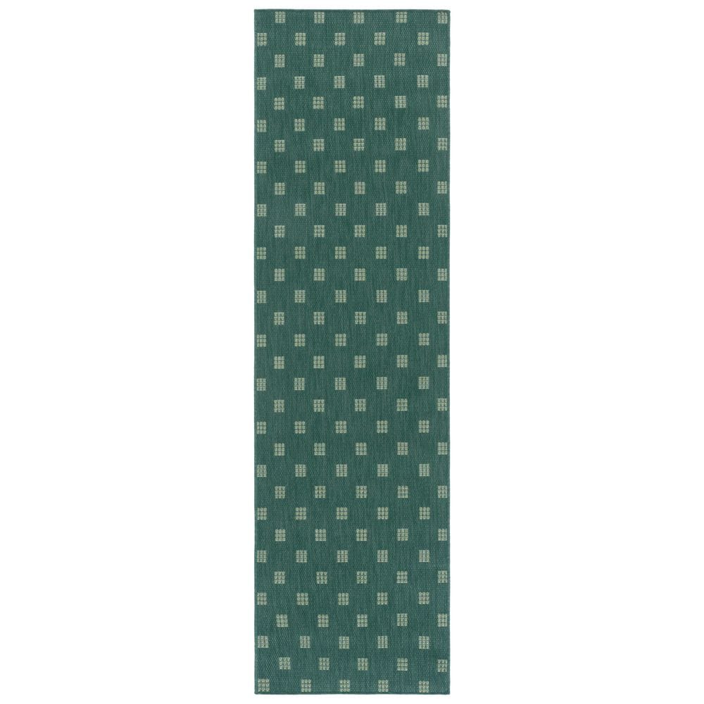Terrace Dark Green/Light Green 2 ft. x 8 ft. Spotted Solid Indoor/Outdoor Runner Rug price history on PriceWatchPro