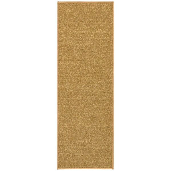 Ottomanson Oscar Non-Slip Rubberback 3 ft. x 48 ft. Indoor Custom Cut Extra Long Runner Rug, 2 ft. 6 in. x 48 ft., Beige