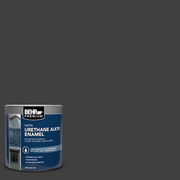 BEHR PREMIUM 1 qt. OSHA8 OSHA SAFETY BLACK Urethane Alkyd Satin
