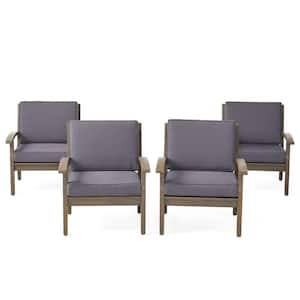 Peyton Grey Armed Wood Outdoor Lounge Chairs (2-Pack)