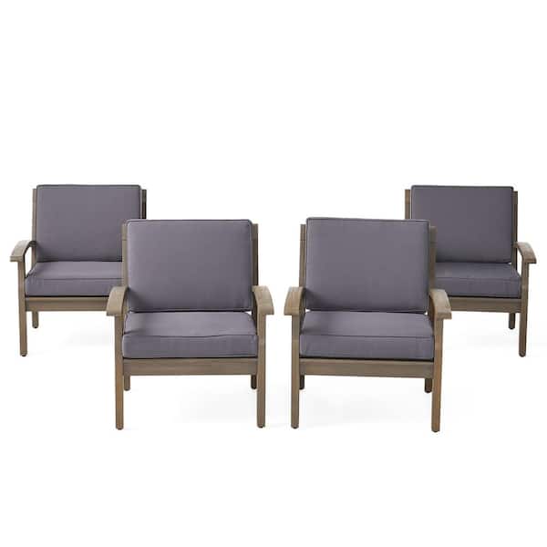 Peyton Grey Armed Wood Outdoor Patio Lounge Chairs (2-Pack)