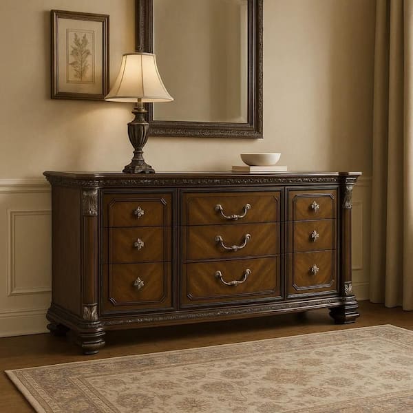 9 drawer dresser brown Denali 9-Drawer Tall Dresser main image 1