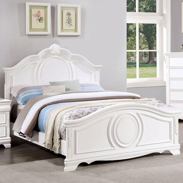 Furniture of America Jemez White Twin Panel Bed and Care Kit