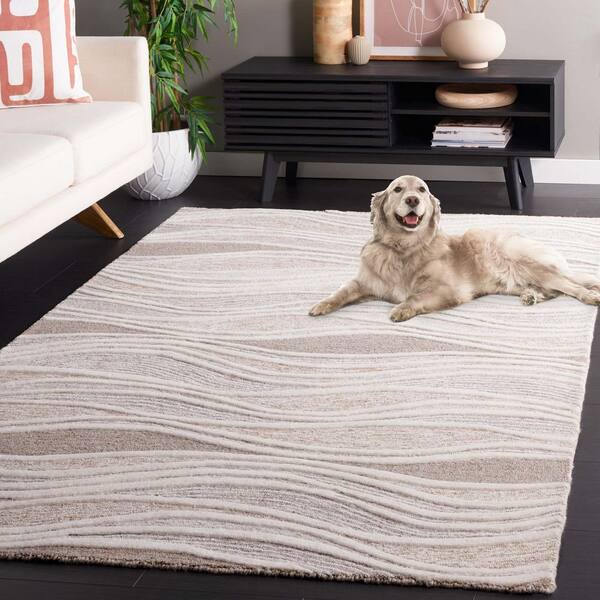 SAFAVIEH Fifth Avenue 3 ft. x 5 ft. Natural/Ivory Abstract Waves