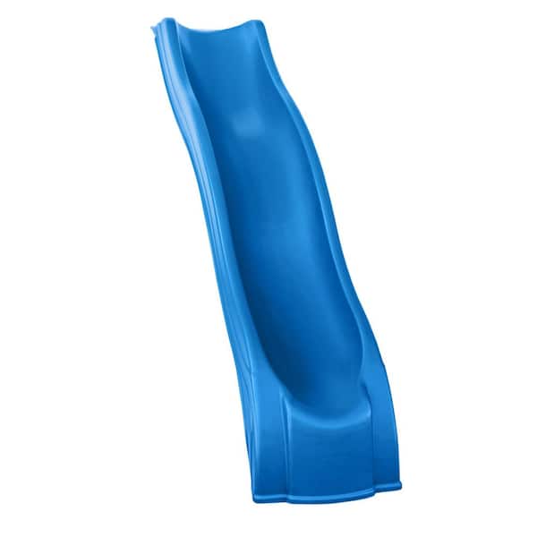 Blue 8 ft. Alpine Wave Playground Slide for 4 ft. Play Decks
