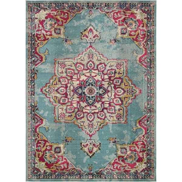 Unique Loom Medici Valencia Light Blue 9' 0 x 12' 0 Area Rug
