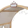 Natural Twin Size Expandable Kid Bed with Arched Roof