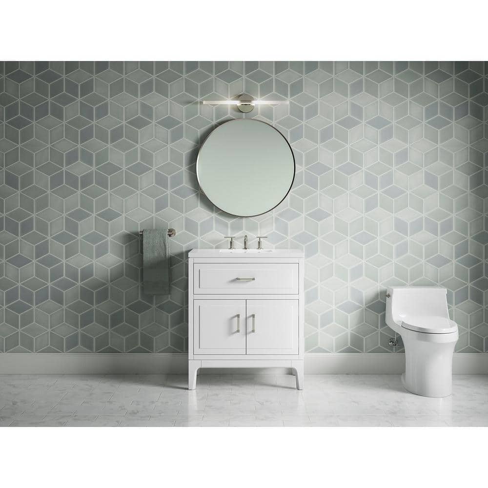 Seer 30" White MDF Freestanding Single Bathroom Vanity with Quartz Top