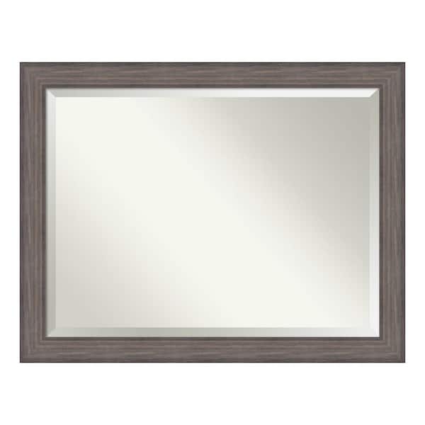 Amanti Art Country 46 In W X 36 H Framed Rectangular Beveled Edge Bathroom Vanity Mirror Rustic Barnwood Dsw3940137 The Home Depot Amanti Art Country 46 In W X 36 H, 36 X 42 Framed Beveled Mirror