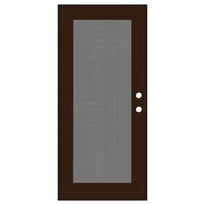 Full View 30 in. x 80 in. Right-Hand/Outswing Copper Aluminum Security Door with Meshtec Screen