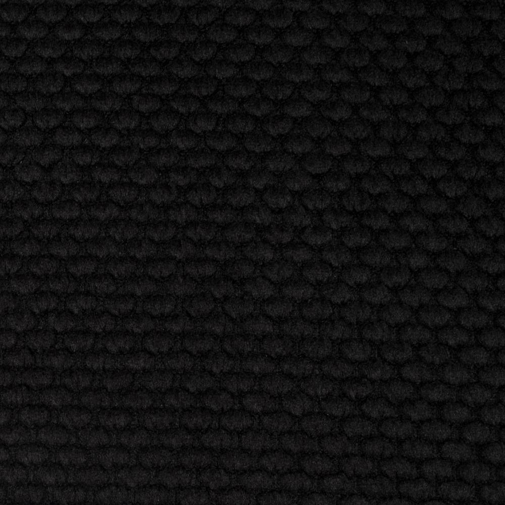 Black Memory Foam Square Chair Cushions with Ties, Set of 2