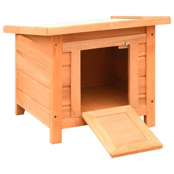 cenadinz 19.7 in. x 18.1 in. x 17.1 in. Cat House Solid Pine and Fir Wood