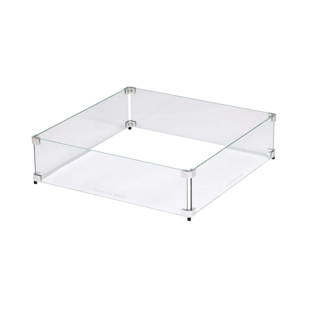 Celestial 23.5" Square Tempered Glass Wind Guard for Fire Pits