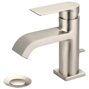 i4 Single Hole Single-Handle Bathroom Faucet with 50/50 Drain in Brushed Nickel