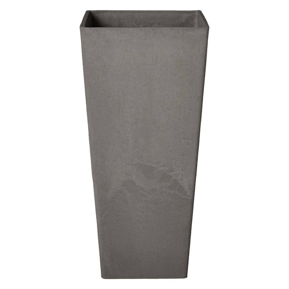Arcadia Tall Cement Square Planter with Recycled Materials