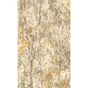 Orange Berry Lush Forest Tropical Print Non Woven Non-Pasted Textured Wallpaper 57 Sq. Ft.