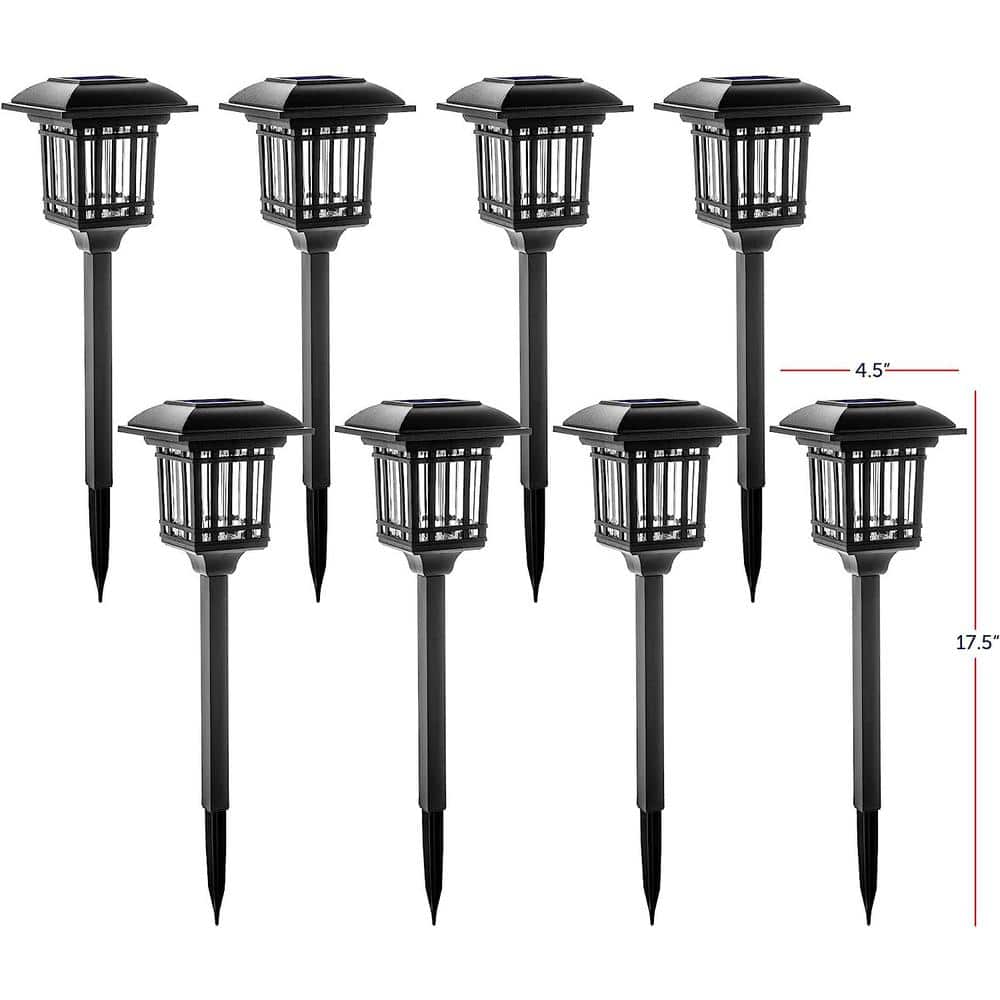 Solar Path Lights, Solar Powered Garden Lights Outdoor (Cold White) (8-Pack