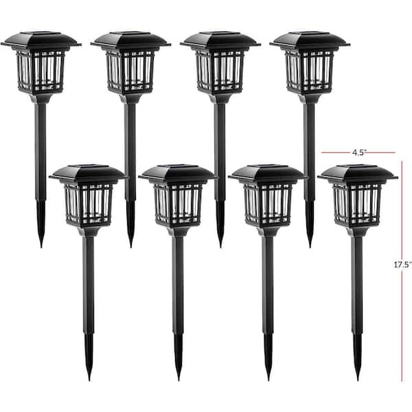 Cubilan Solar Path Lights, Solar Powered Garden Lights Outdoor (Cold White) (8-Pack)