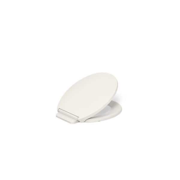 KOHLER Glissade ReadyLatch Quiet-Close Round Front Toilet Seat in Biscuit