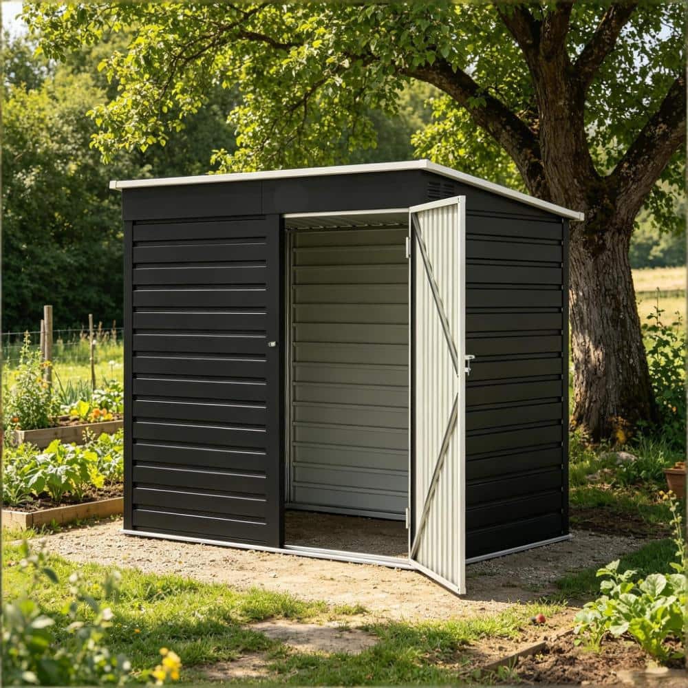 Outdoor Garden Metal Storage Shed 6'x4' with Lockable Door for Backyard price history on PriceWatchPro