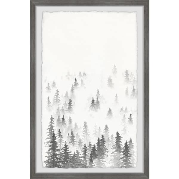 Unbranded "Snowy Fir Trees" by Marmont Hill Framed Nature Art Print 12 in. x 8 in.