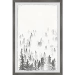 "Snowy Fir Trees" by Marmont Hill Framed Nature Art Print 18 in. x 12 in. .