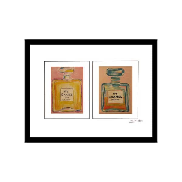 VENICE BEACH Collections Vintage Designer Fashion Perfume Bottles by Fairchild Paris 1 Piece Framed Graphic Print Abstract 18 in. x 14 in.