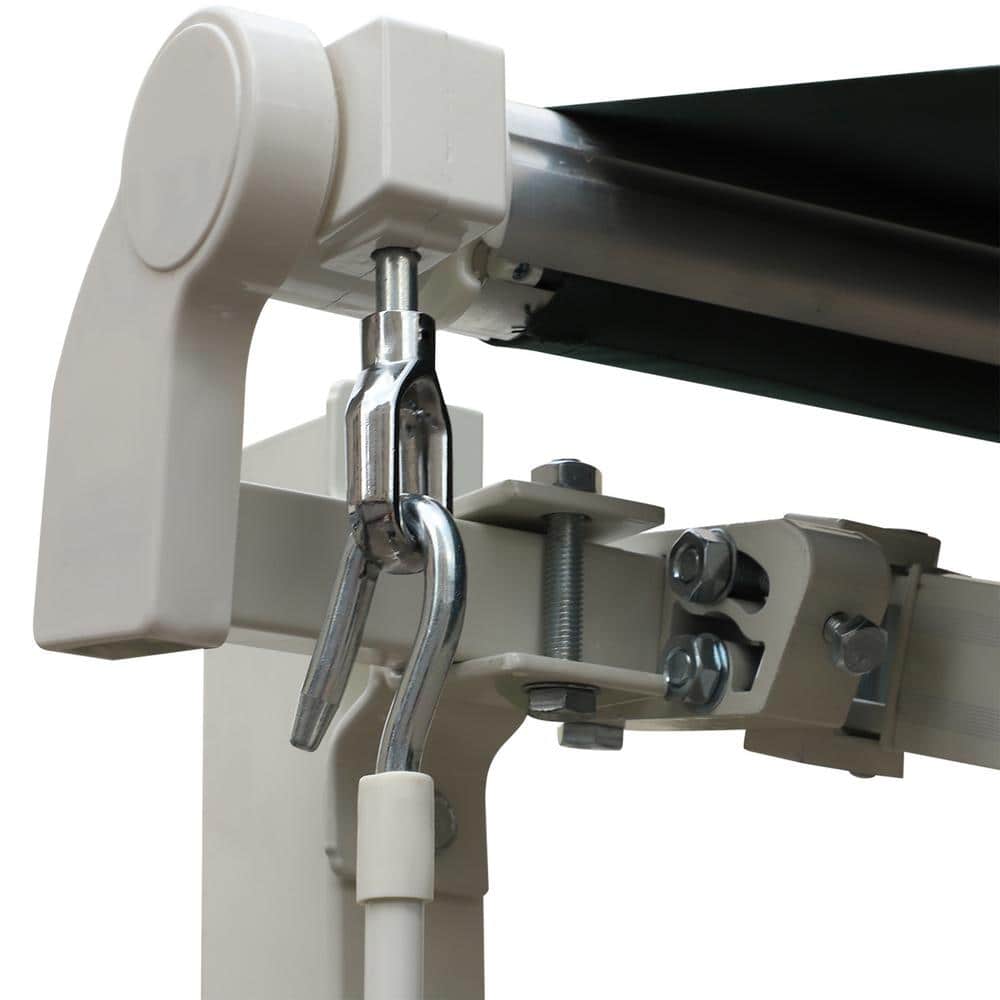 Green Aluminum and Steel Retractable Patio Awning with UV Protection