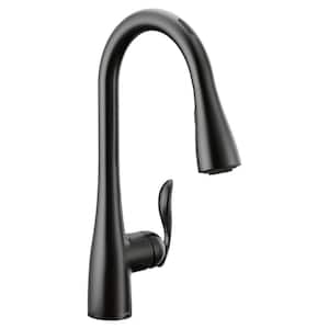 Arbor Single-Handle Smart Touchless Pull Down Sprayer Kitchen Faucet with Voice Control and Power Boost in Matte Black
