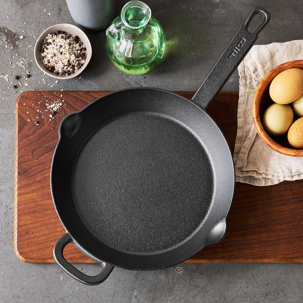 Bobby Flay 10" Black Cast Iron Skillet with Helper Handle