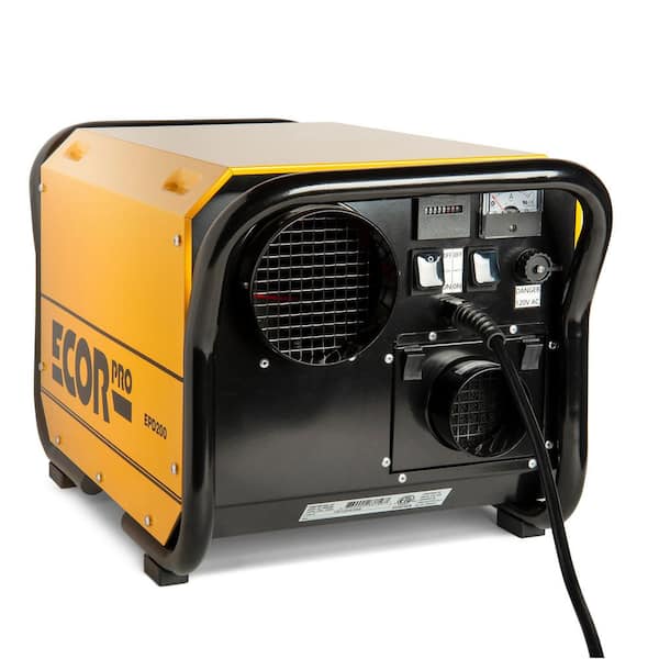 Ecor Pro 200 Pint Portable Industrial Desiccant Dehumidifier for Basement, Crawl Space, Whole House and Warehouses - Yellow